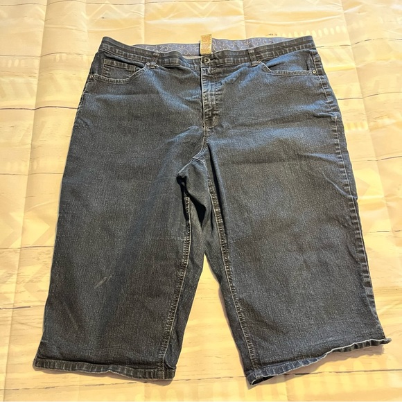 Faded Glory Long Length Jean Shorts, Size 24 W - Picture 1 of 8